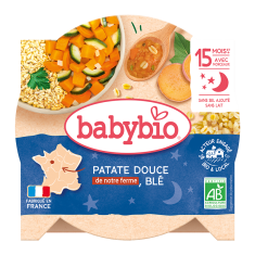 BABYBIO sladké brambory, mrkev a cuketa s těstovinami 260 g