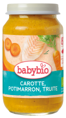BABYBIO mrkev a dýně se pstruhem 200 g