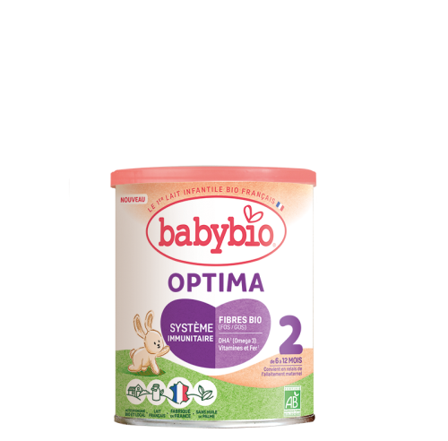 BABYBIO Optima 2 pokračovací kojenecké bio mléko s probiotiky a prebiotiky 400 g