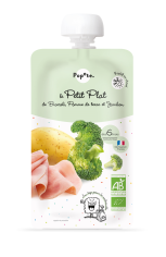 POPOTE bio dětské menu s brokolicí, bramborami a šunkou 180 g