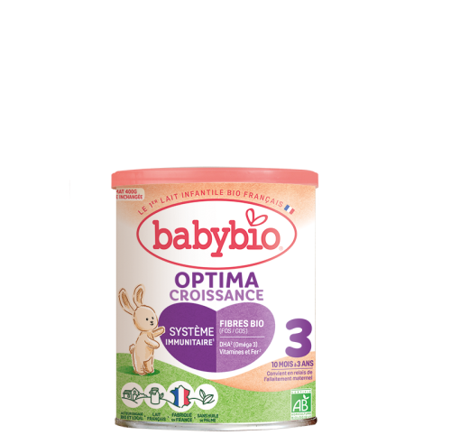 BABYBIO Optima 3 batolecí kojenecké bio mléko s probiotiky a prebiotiky 400 g
