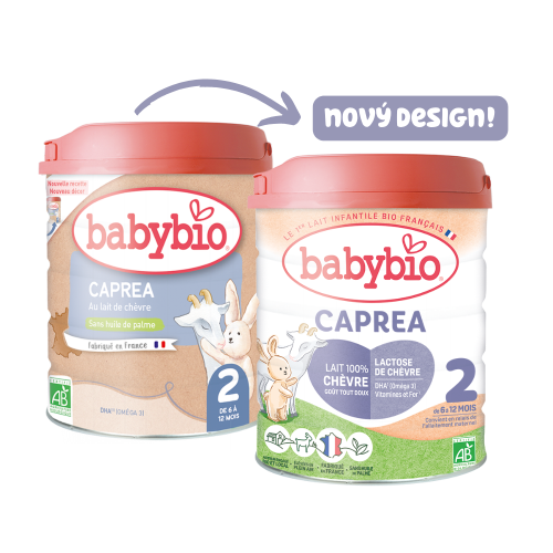 BABYBIO Caprea 2 pokračovací kozí kojenecké bio mléko  800 g