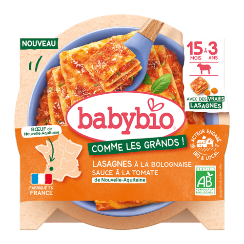 BABYBIO celé boloňské lasagne s farmářským hovězím masem 200 g