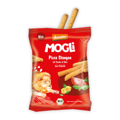 MOGLi bio pizza tyčinky s rajčaty a sýrem 75 g s certifikací Demeter