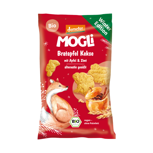 MOGLi bio sušenky s pečeným jablkem a skořicí 50 g