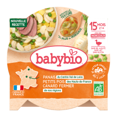 BABYBIO pastinák s hráškem a farmářskou kachnou 260 g